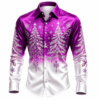 Christmas Tree Casual Button Down Shirt