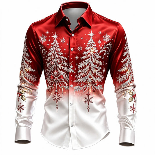 Christmas Tree Casual Button Down Shirt