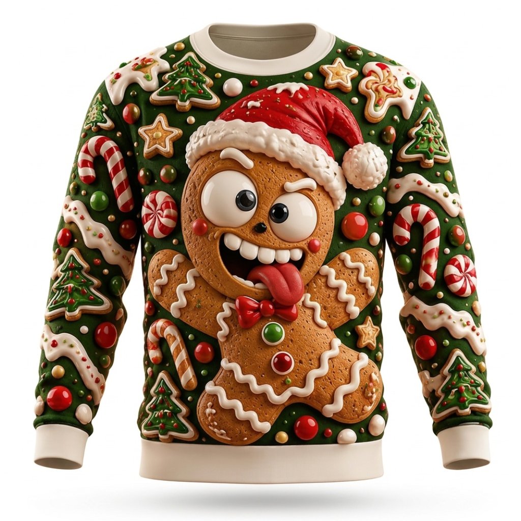 Men's Santa Gingerbread Crewneck Sweatshirt