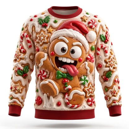 Men's Santa Gingerbread Crewneck Sweatshirt