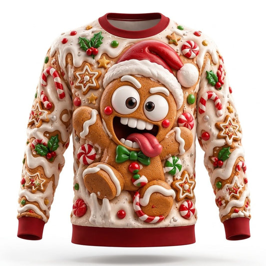 Men's Santa Gingerbread Crewneck Sweatshirt