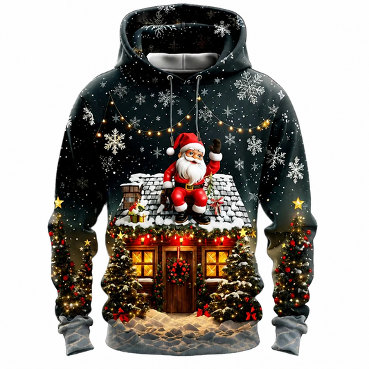 Santa Claus Christmas 3D Graphic Hoodie