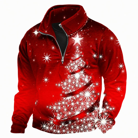 Christmas Tree Festive Zip Up Sweatshirt