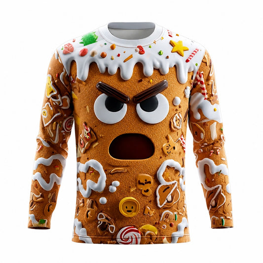 Men's Gingerbread Christmas Long Sleeve T-Shirt