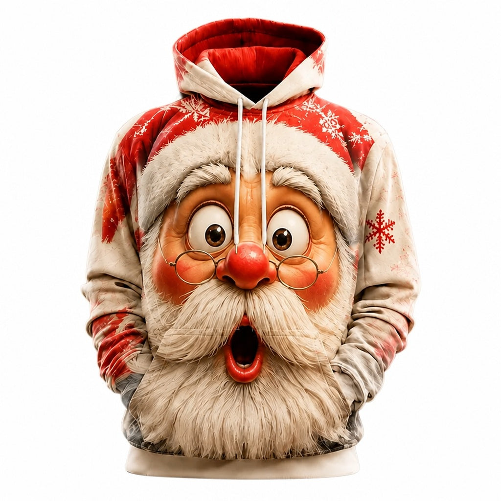 Santa Christmas Exaggerated Casual Hoodie