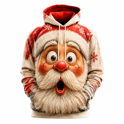 Santa Christmas Exaggerated Casual Hoodie