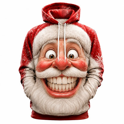 Santa Christmas Exaggerated Casual Hoodie