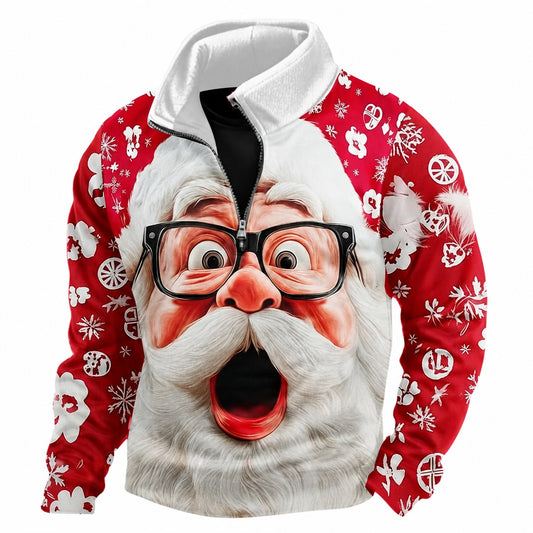 Christmas Santa Claus Party Zip Sweatshirt