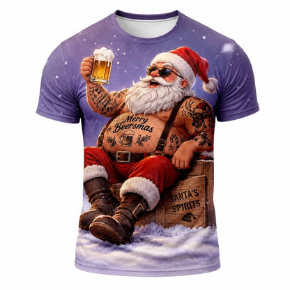 Men's Santa Claus Streetwear Graphic Tee