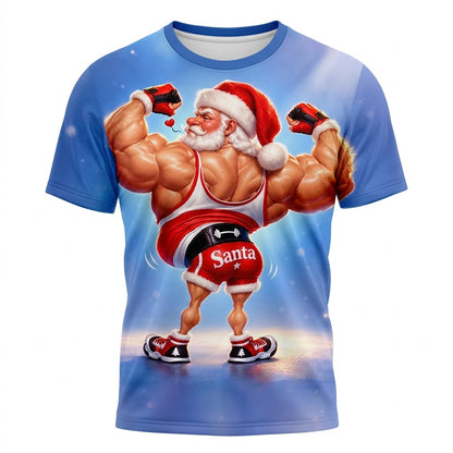 Men's Santa Claus Casual Short Sleeve Tee