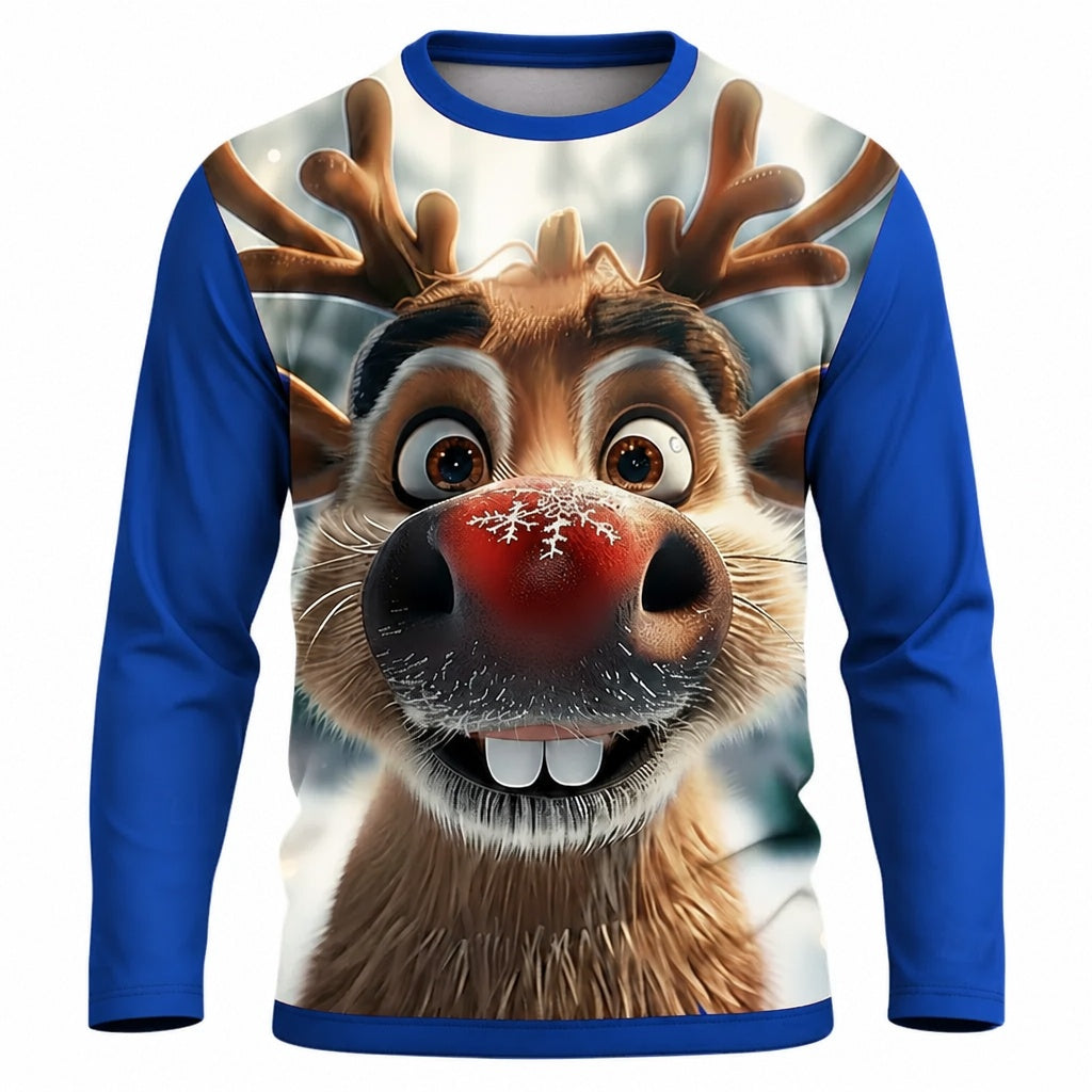 Men's Christmas Funny Elk Graphic Tee