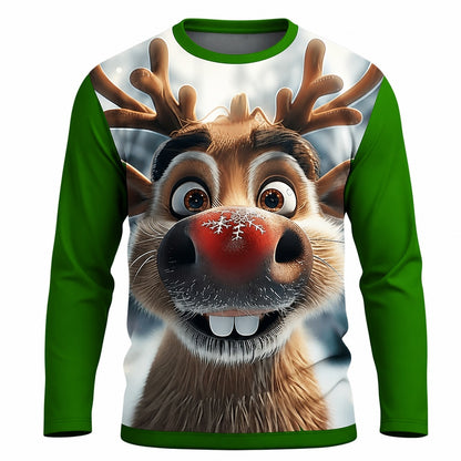 Men's Christmas Funny Elk Graphic Tee