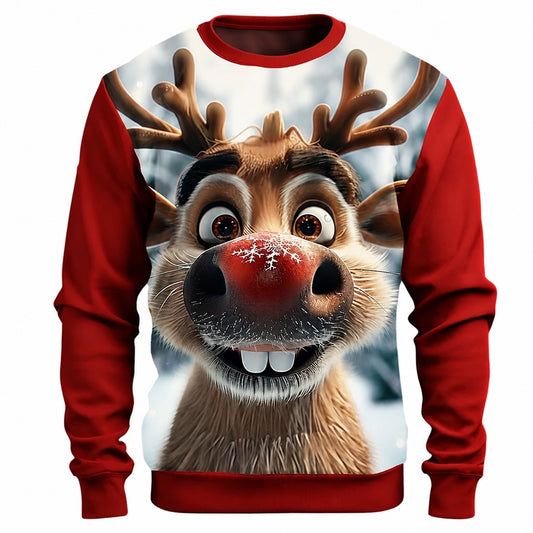 Men's Christmas Cartoon 3D Crewneck Sweatshirt