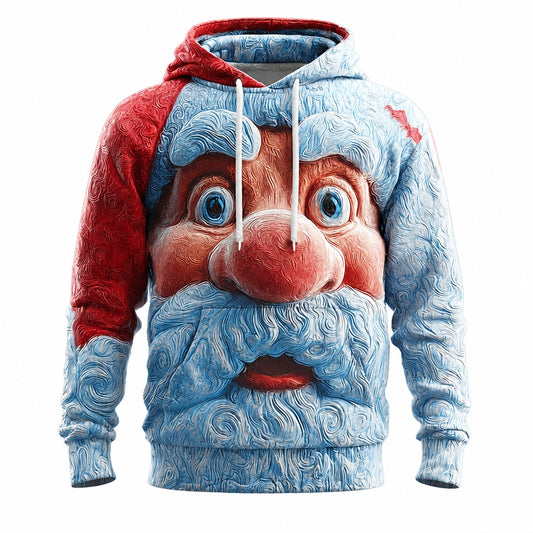 Santa Christmas Cartoon Holiday Graphic Hoodie