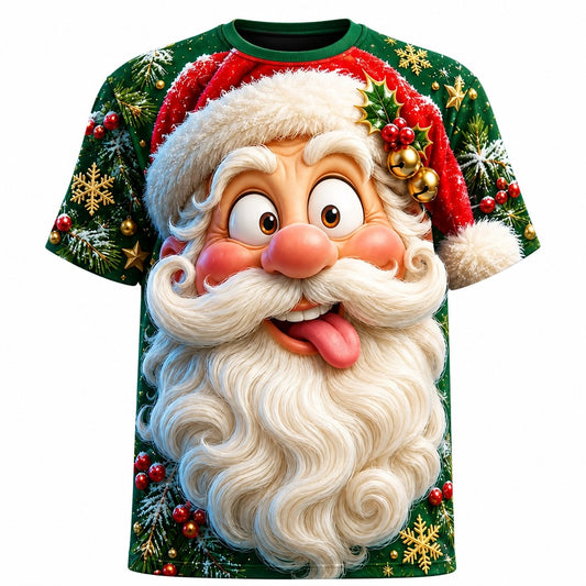 Men's Santa Claus Casual Graphic Tee