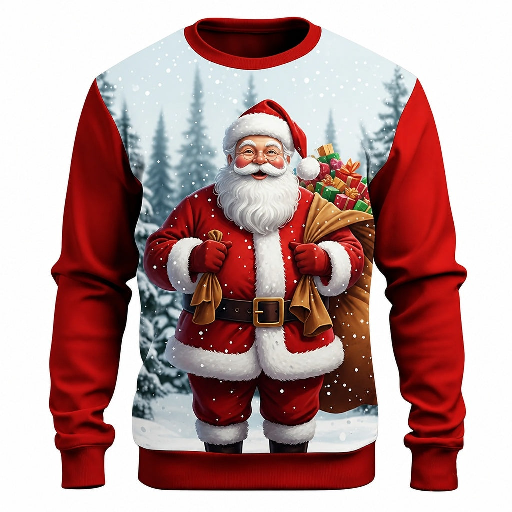 Men's Christmas Santa Relaxed Sweatshirt