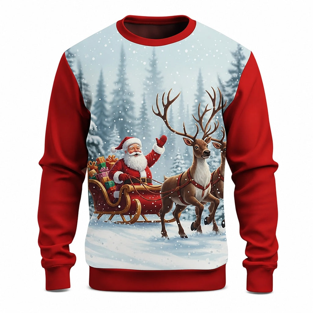 Men's Christmas Santa Relaxed Sweatshirt