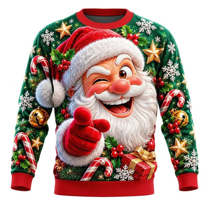 Men's Santa Claus Holiday Crewneck Sweatshirt