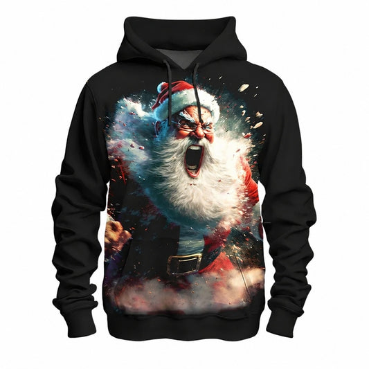 Christmas Santa Festive Holiday Cartoon Hoodie