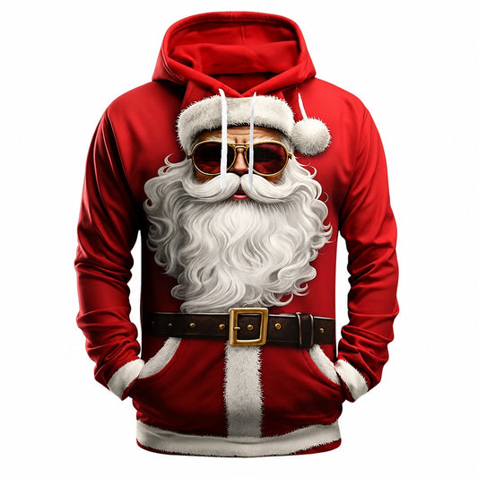 Christmas Santa Festive Holiday Retro Hoodie