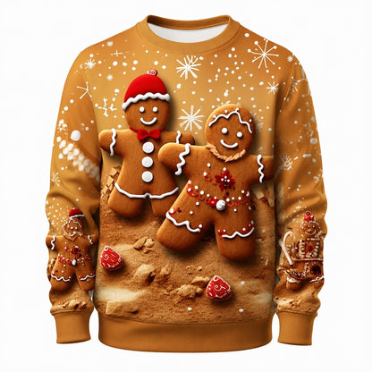 Christmas Gingerbread Man Golf Graphic Sweatshirt