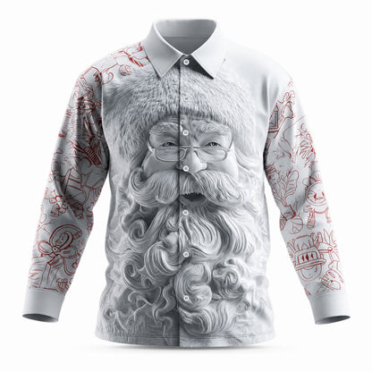 Men's Christmas Roaring Santa Print Shirt