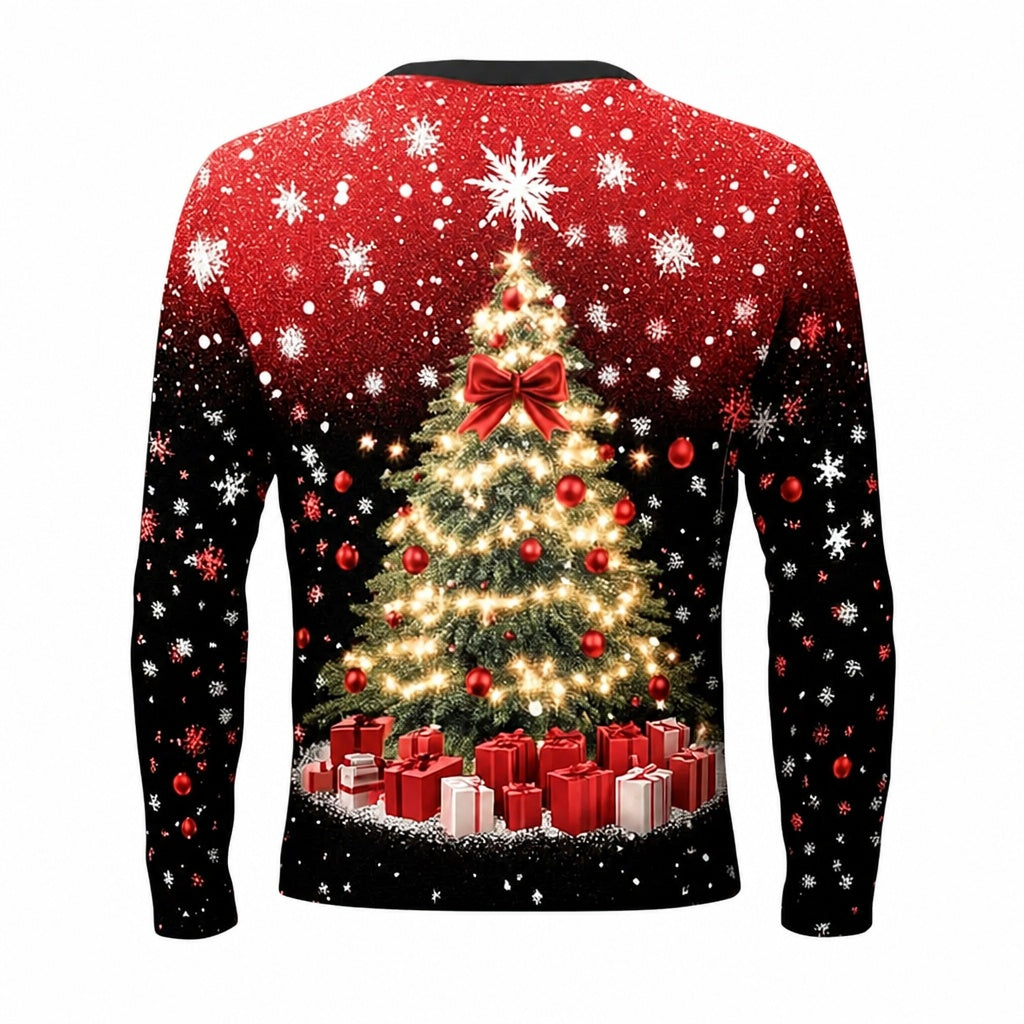 Men's Bow Tie Christmas Tree Snowflake Shirt