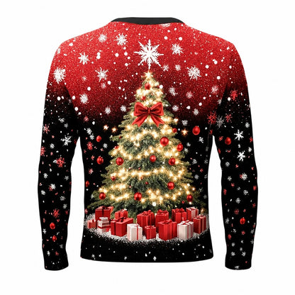 Men's Bow Tie Christmas Tree Snowflake Shirt