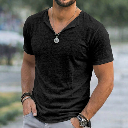 Summer Linen V-neck Tee