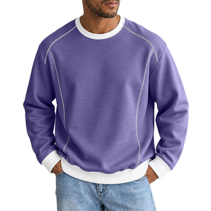 Colorblock Crewneck Cotton Sweatshirt