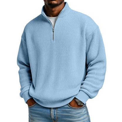 Corduroy Zipped Polo Shirts