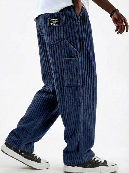 Men's Casual Baggy Corduroy Pants