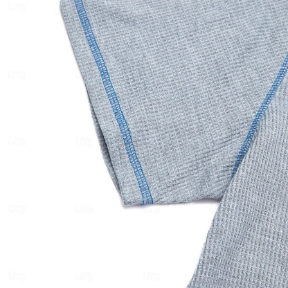 Men's Waffle V-neck T-Shirt
