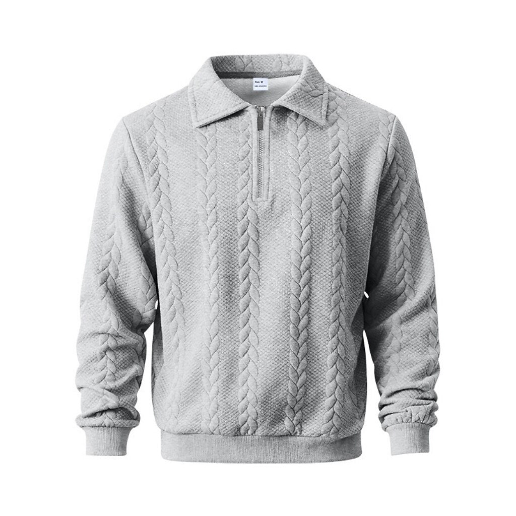 Comfort Jacquard Quarter Zip Polo