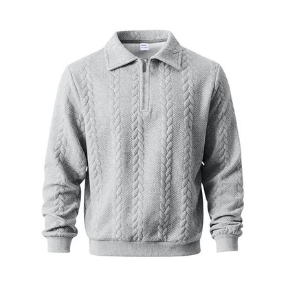 Comfort Jacquard Quarter Zip Polo