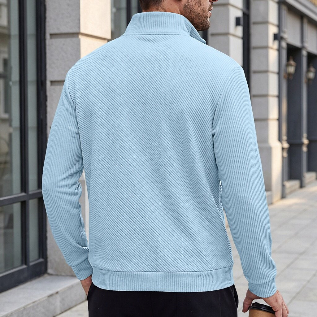 Jacquard Comfort Quarter Zip Sweatshirt