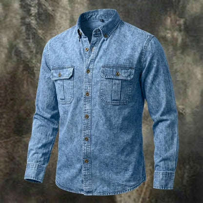 Vintage Feel Washed Cotton Shirt