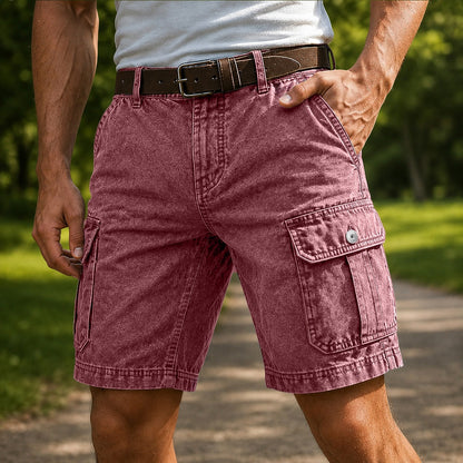 Vintage Washed Cotton Cargo Shorts