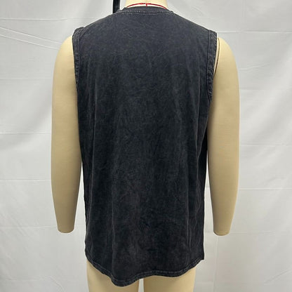 Men's 100% Cotton Henley Tank Top