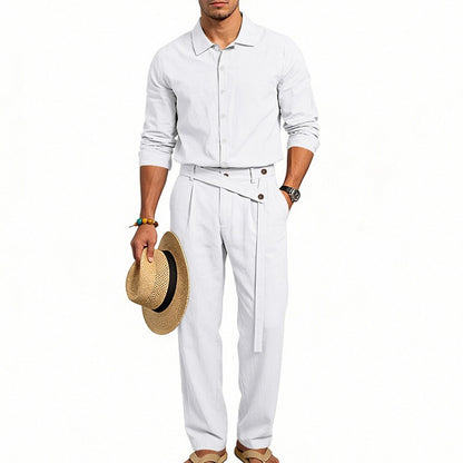 Cotton Linen Set-Shirt and Pants