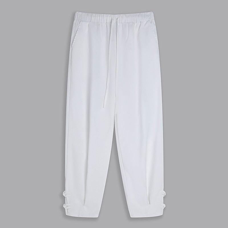 Men's Summer Linen Pants - Straight Leg Baggy Casual Style