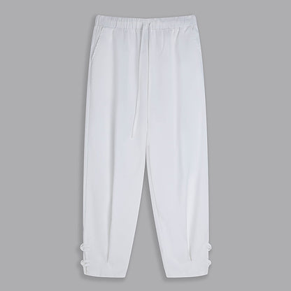 Men's Summer Linen Pants - Straight Leg Baggy Casual Style