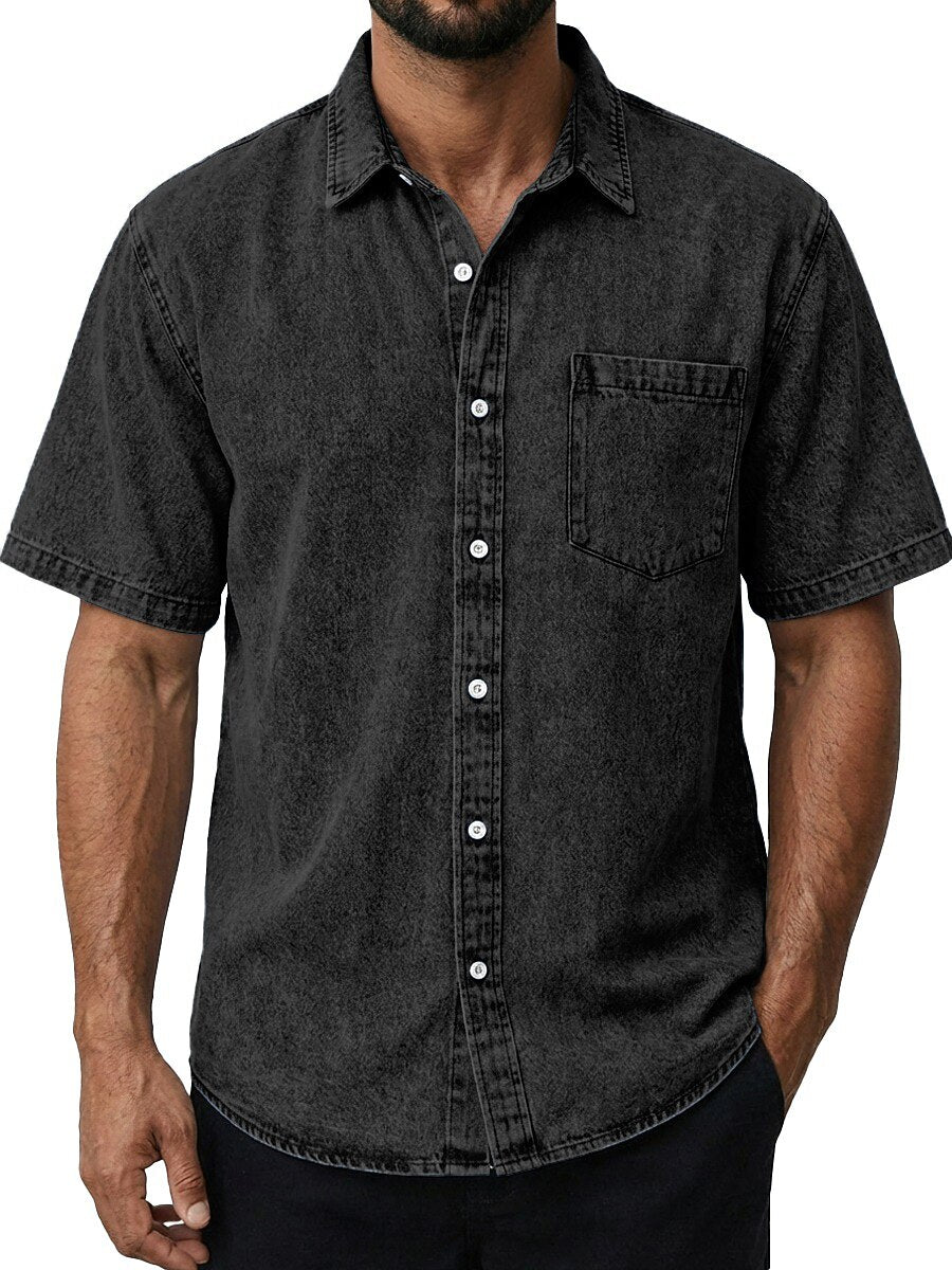 Vintage Washed Cotton Pocketed Shirt
