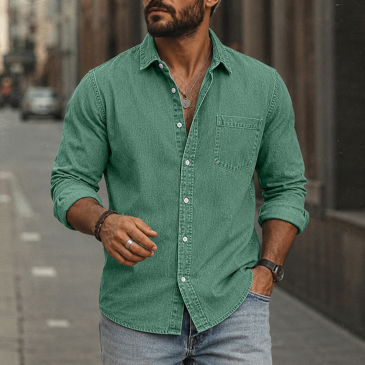 Soft Washed Cotton Casual Shirt