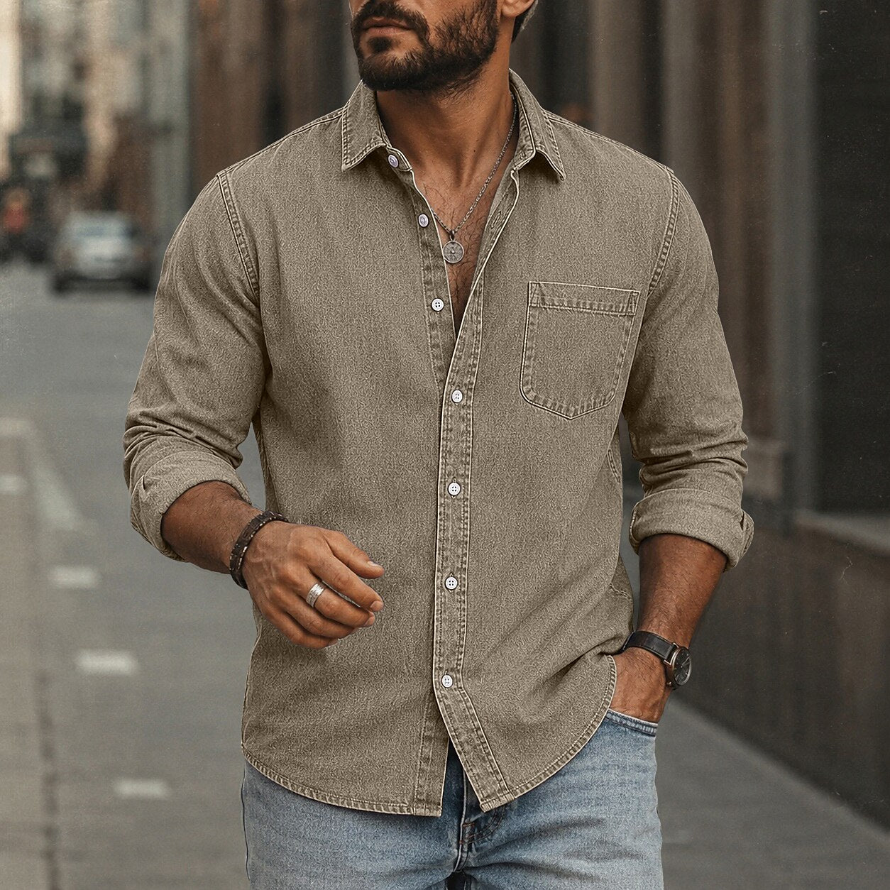 Soft Washed Cotton Casual Shirt