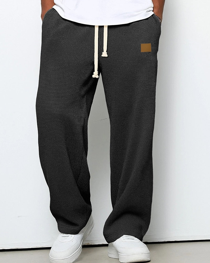 Men's Waffle Drawstring Sweatpants