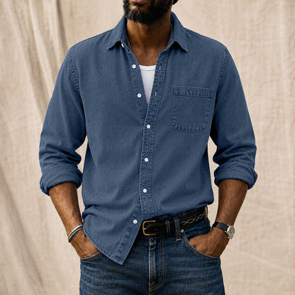 Washed Denim Cotton Casual Shirt