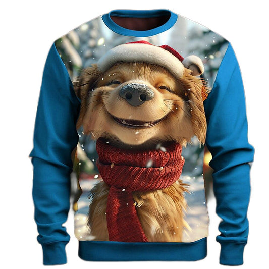 Christmas Funny Dog Graphic Crewneck Sweatshirt