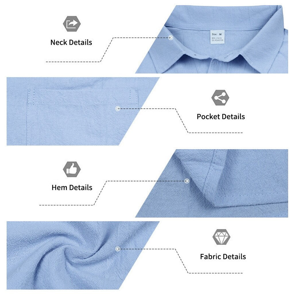 Men's 2-Piece Linen Shirt & Pants Set