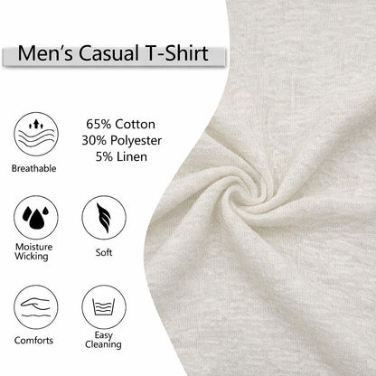 Men's Beachwear Linen T-Shirt